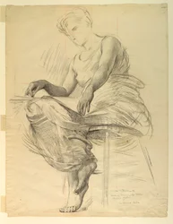 El código Morse, estudio para el edificio de Manufacturas y Artes Liberales, Exposición Mundial Colombina, Chicago, IL