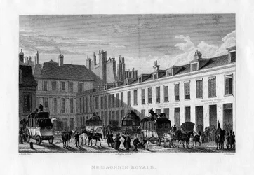 Servicio de mensajería real, París, Francia, 1829