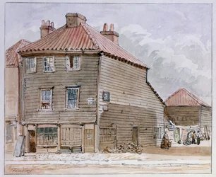 Vista de una Casa Antigua en High Street, Lambeth