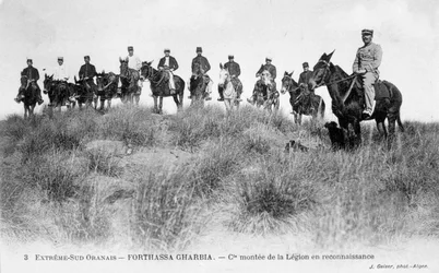Caballería de la Legión Extranjera Francesa, Forthassa Gharbia, Argelia, c. 1905
