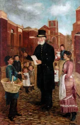 Tommy Sanderson, pregonero, 1884