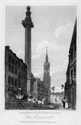 El Monumento, Ciudad de Londres, 1817