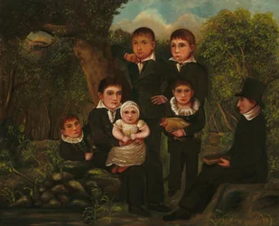 Abraham Clark y sus hijos, 1822