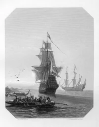 Abel Tasman, navegante, explorador y comerciante holandés del siglo XVII, c1870