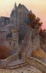 The Wonder, Mont St Michel (litografia en color)