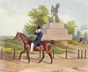 Una vista en Hyde Park, grabado por J. Wilson, 1852