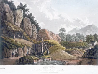 Fabricación de ladrillos cerca de Stanton Drew, Somerset, 28 de febrero de 1798
