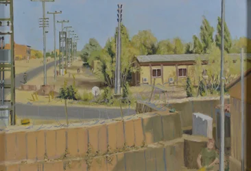 Campamento AFGAN ANA, 2013-14 (óleo sobre lienzo)