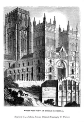 Vista noroeste de la Catedral de Durham, 1843