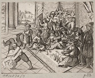 Ilustración de Adam Olearius, "Rosal persa de un poeta ingenioso Schich Saadi", Schleswig 1660