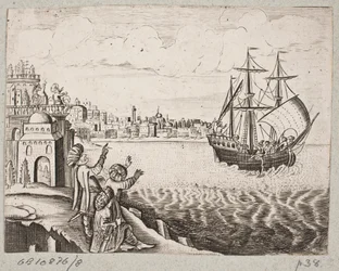 Ilustración para Adam Olearius, "Persianischer Rosenthal von einem Sinnreichen Poeten Schich Saadi [...]", Schleswig 1660