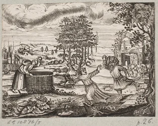 Ilustración para Adam Olearius, “Persianischer Rosenthal von einem Sinnreichen Poeten Schich Saadi [...]”, Schleswig 1660