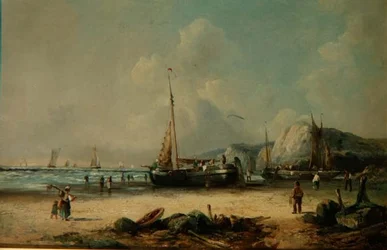 Barcos de pesca en la orilla