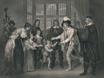 La entrevista de Carlos I con sus hijos, 1649, principios-mediados del siglo XIX