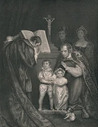 El matrimonio de Ricardo Duque de York. Hermano de Eduardo V., 1478, 1821, mediados del siglo XIX
