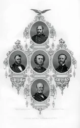 Almirantes de la Guerra Civil de la Unión Winslow, Goldsborough, Du Pont, Dahlgren y Stringham, 1862-1867