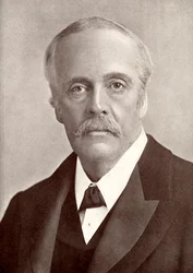 Arthur James Balfour, 1er Conde de Balfour, estadista británico y Primer Ministro, 1912