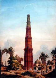 Qutb Minar, Delhi, c.1815
