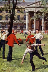 Niños soldados jugando