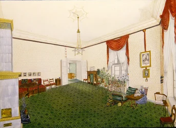 Sala de estar en el Schloss Ballenstedt en Saxe-Anhalt