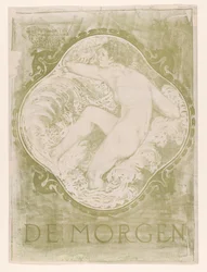 Mujer desnuda en las olas
De Morgen / Boceto para un mural en el edificio Vooruit Purmerend arquitecto J.J.P. Oud. (título en el objeto)