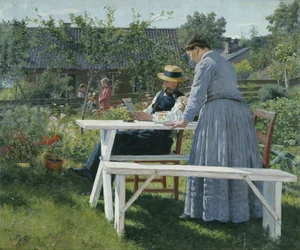 En el jardín