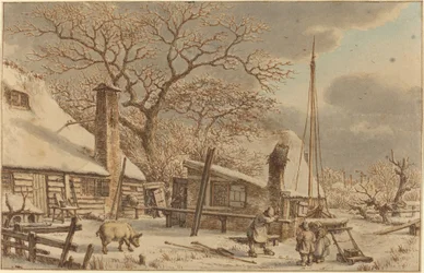 Corral en invierno