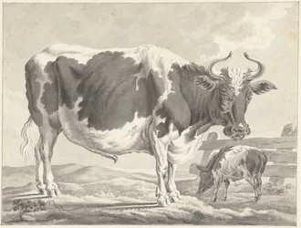 Toro de pata negra y un cerdo