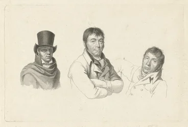 Retratos de Jan Kamphuysen, Dirk Versteegh y Hendrik de Flines
