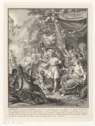 Representación alegórica con Telémaco y Minerva Portada de: François de Fénelon, Les avantures de Telemaque, 1734
