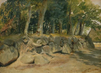 El muro de piedra en Sottorf, 1839