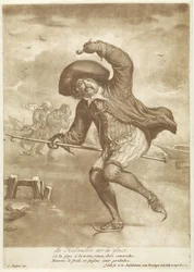 patinador de hielo Le Hollandois sur la glace (título sobre objeto)