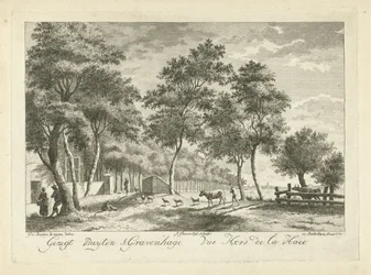 Paisaje en las cercanías de La Haya Gezigt buyten La Haya (título sobre el objeto)