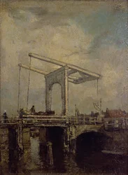 Un puente levadizo en una ciudad holandesa, 1875