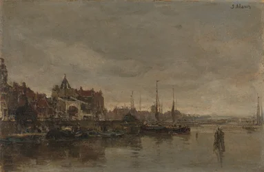 El Schreierstoren con el puente sobre el Gelderse Kade en Ámsterdam