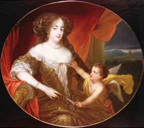 Retrato de una dama, sentada tres cuartos de longitud