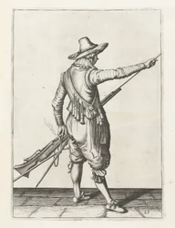 Mosquetero retirando la baqueta, c.1600