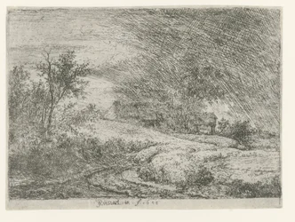 paisaje con una granja