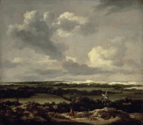 Paisaje con dunas cerca de Haarlem (óleo sobre lienzo)