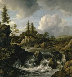 Paisaje con cascada, c.1660