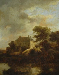 Paisaje con casa de campo