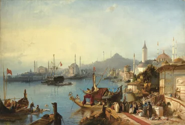 La llegada del Sultán Abdülmecid a la Mezquita Nusretiye, 1842
