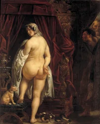 El rey Candaules de Lidia mostrando a su esposa a Giges