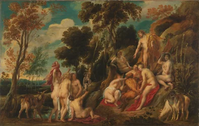Pan castigado por las ninfas, c.1640 (óleo sobre lienzo)
