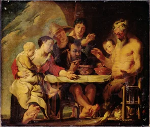 Sátiro y campesinos