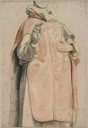 Estudio de una figura con vestiduras sacerdotales