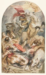 La conversión de Saulo con jinete y estandarte, c. 1645-1647