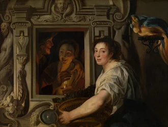 El vendedor de fruta (aceite)