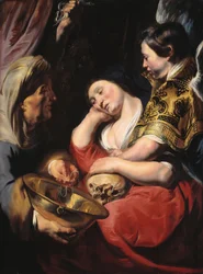 La tentación de la Magdalena, c.1616-17 (óleo sobre tabla)