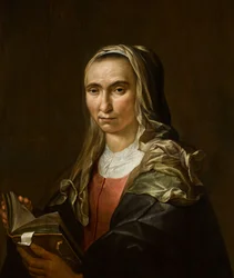 Retrato de una mujer con un libro